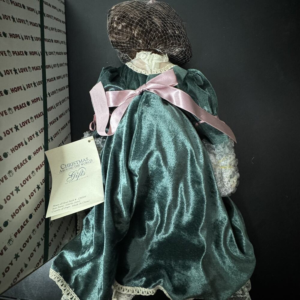 1998 House of Lloyd Christmas Around the World Gloria Janel Porcelain Doll Vtg - Picture 2 of 16